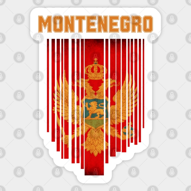 Montenegro flag Sticker by eka123